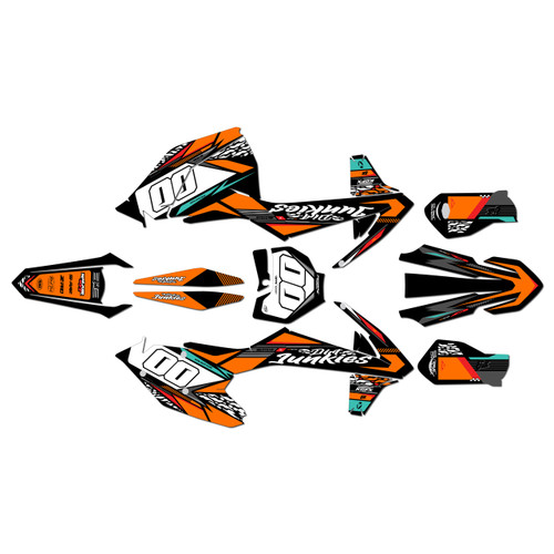 ktm 350sxf graphics kit 2016-2018 rugged series orange