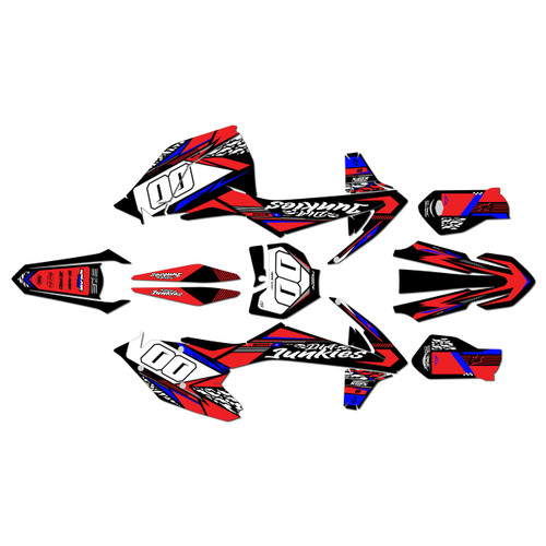 ktm 350sxf graphics kit 2016-2018 rugged series red