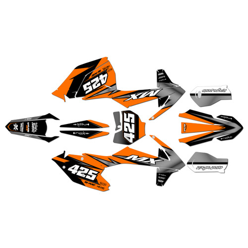ktm 250sxf graphics kit 2016-2018 screech series orange