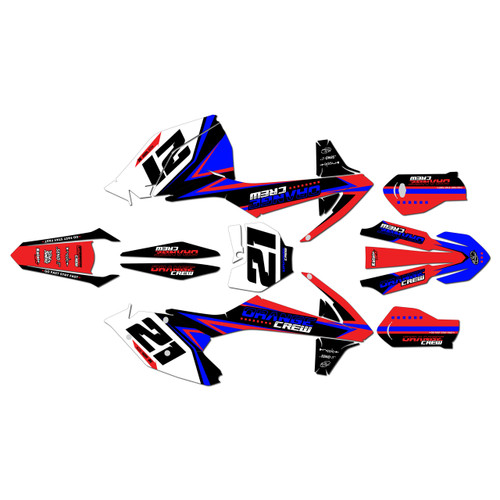 ktm 250xcf graphics kit 2016-2018 crew series red