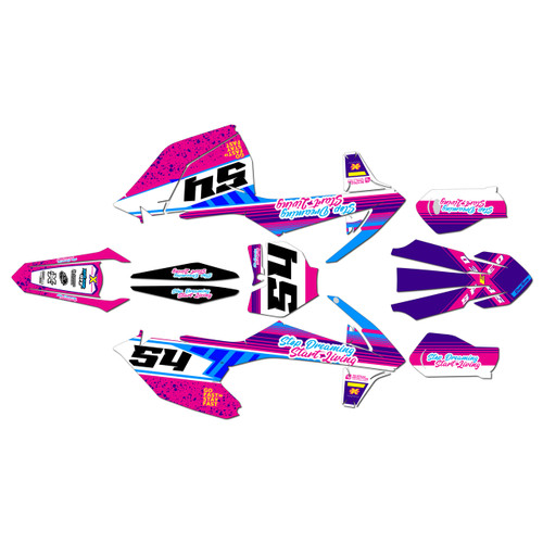 ktm 250sx graphics kit 2017-2018 split series magenta