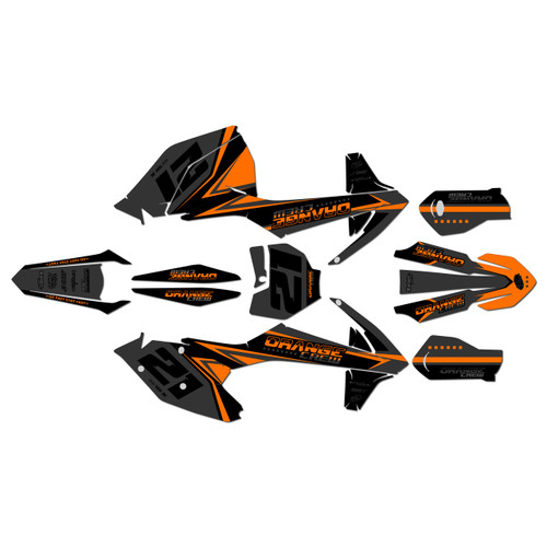 ktm 350xcf graphics kit 2016-2018 crew series orange-shift