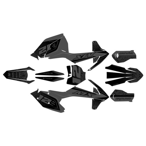 ktm 450sxf graphics kit 2016-2018 shark series smoke