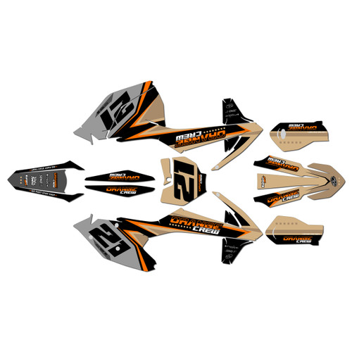 ktm 450xcf graphics kit 2016-2018 crew series tan