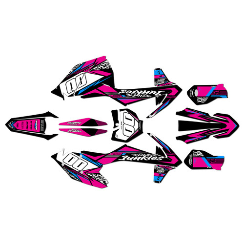 ktm 250xcf graphics kit 2016-2018 rugged series magenta