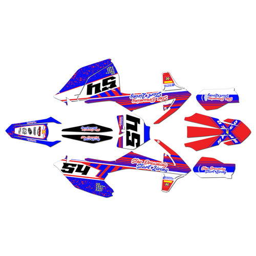 ktm 350sxf graphics kit 2016-2018 split series red