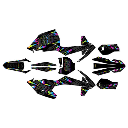 ktm 250xc graphics kit 2017-2018 twitch series rainbow