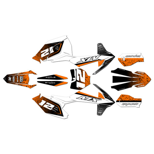 ktm 450xcf graphics kit 2016-2018 shark series orange