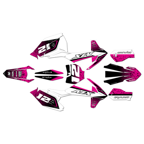 ktm 450xcf graphics kit 2016-2018 shark series magenta