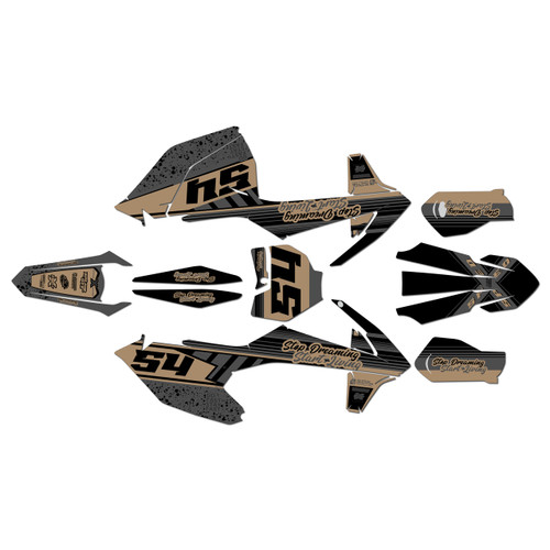 ktm 450xcf graphics kit 2016-2018 split series tan