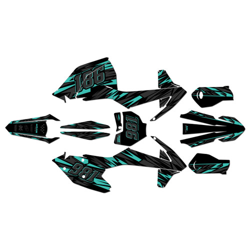 ktm 350xcf graphics kit 2016-2018 twitch series teal