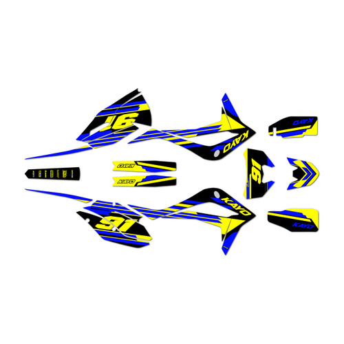 kayo kt250 graphics kit 2021-2026 coil series yellow