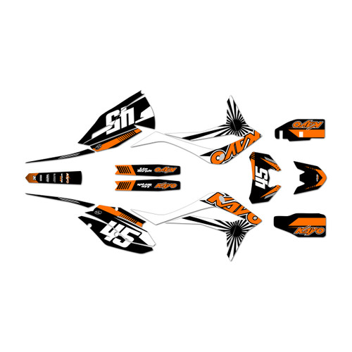 kayo kt250 graphics kit 2021-2026 fh series orange