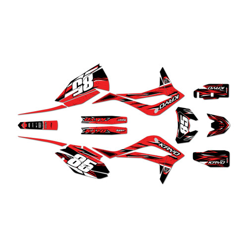 kayo kt250 graphics kit 2021-2026 guard series red