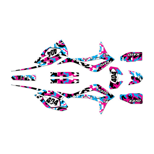 kayo kt250 graphics kit 2021-2026 invasion series magenta