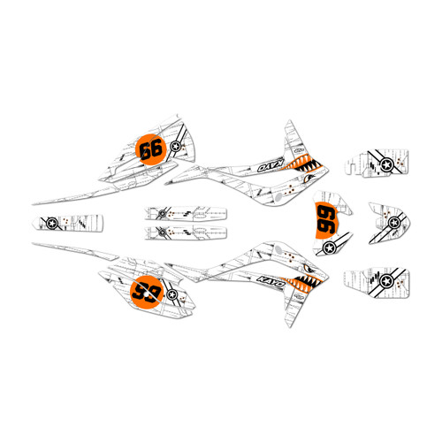 kayo kt250 graphics kit 2021-2026 predator series orange-shift
