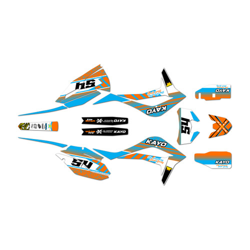 kayo kt250 graphics kit 2021-2026 pulse series cyan