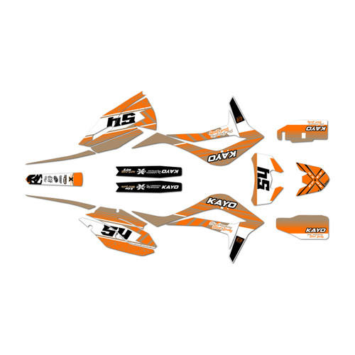 kayo kt250 graphics kit 2021-2026 pulse series tan
