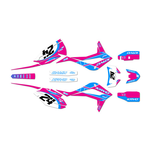 kayo kt250 graphics kit 2021-2026 speed series magenta