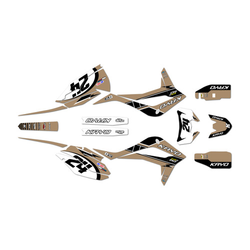 kayo kt250 graphics kit 2021-2026 speed series tan
