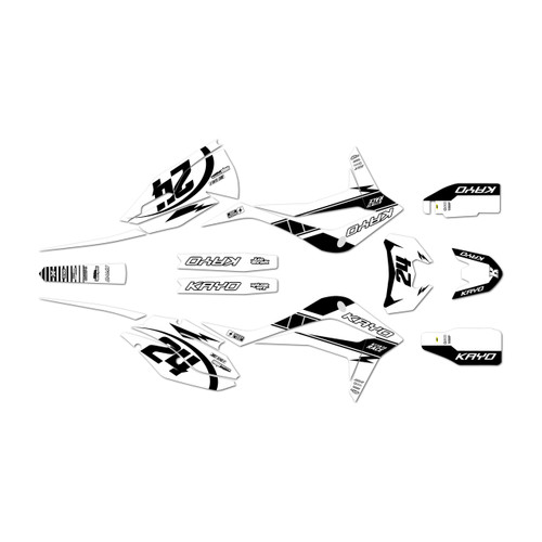 kayo kt250 graphics kit 2021-2026 speed series white