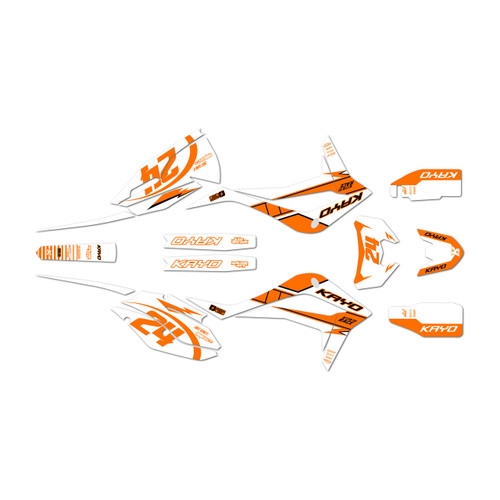 kayo kt250 graphics kit 2021-2026 speed series orange-shift