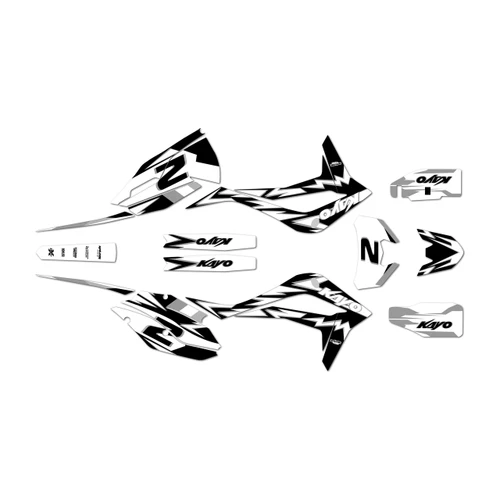 kayo kt250 graphics kit 2021-2026 vizion series white
