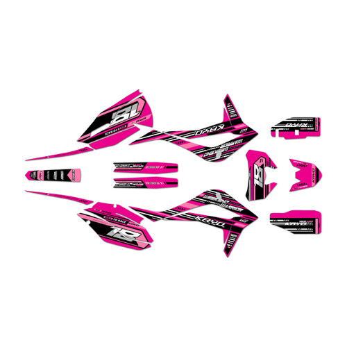 kayo kt250 graphics kit 2021-2026 warrior series pink