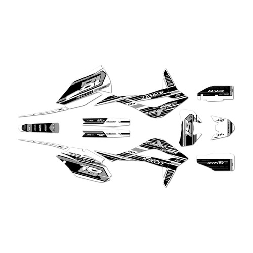 kayo kt250 graphics kit 2021-2026 warrior series white
