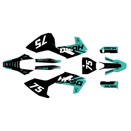 husqvarna fs450 graphics kit 2016-2018 base series teal