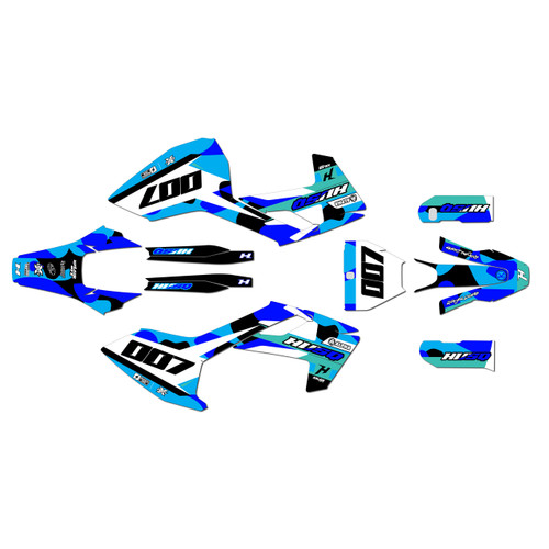 husqvarna fs450 graphics kit 2016-2018 flex series blue