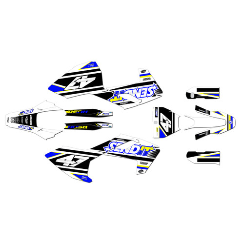 husqvarna fs450 graphics kit 2016-2018 fresh series blue