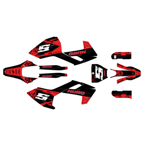 husqvarna fs450 graphics kit 2016-2018 night series red