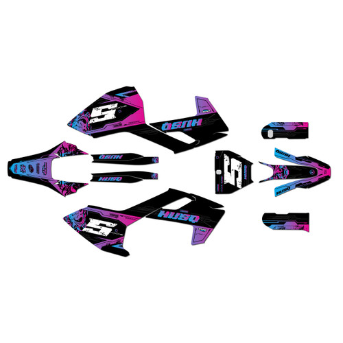 husqvarna fs450 graphics kit 2016-2018 night series magenta
