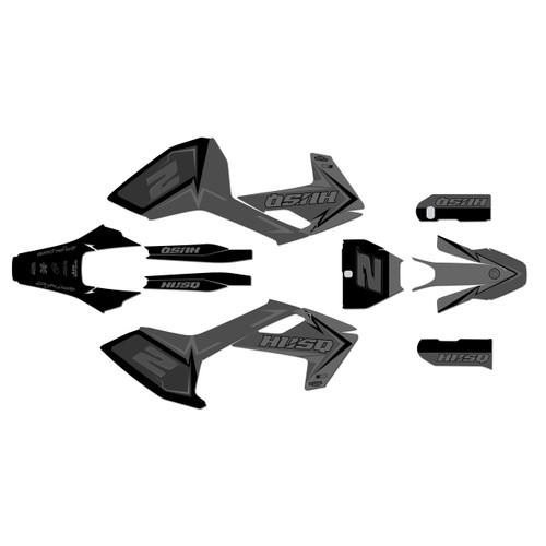 husqvarna fs450 graphics kit 2016-2018 razor series smoke