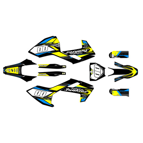 husqvarna fs450 graphics kit 2016-2018 rugged series yellow