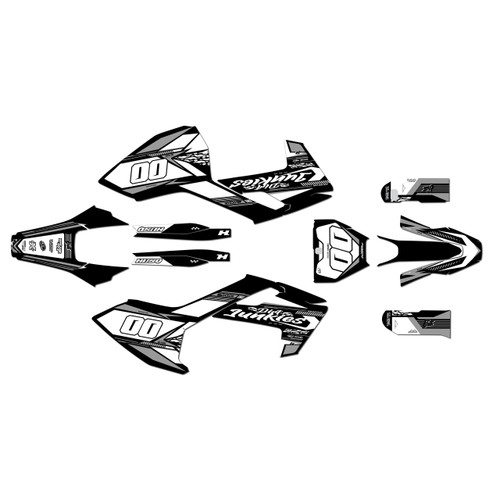 husqvarna fs450 graphics kit 2016-2018 rugged series white