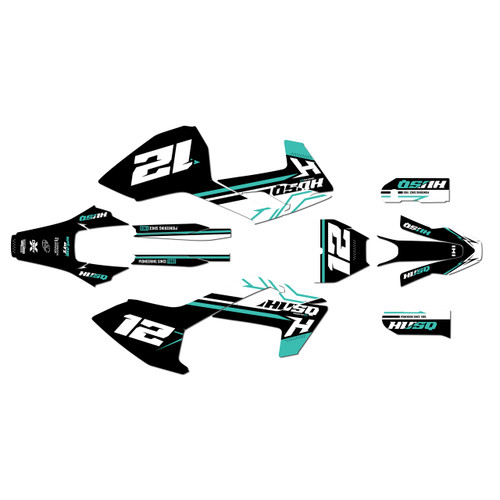 husqvarna fs450 graphics kit 2016-2018 serenity series teal