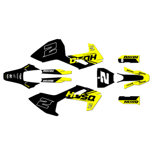 husqvarna fs450 graphics kit 2016-2018 splinter series yellow