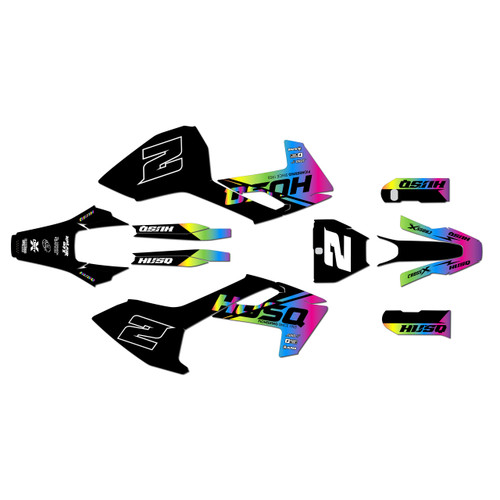 husqvarna fs450 graphics kit 2016-2018 splinter series rainbow