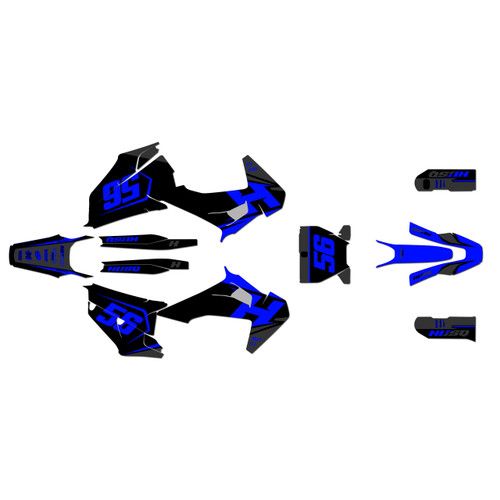 husqvarna fs450 graphics kit 2019-2022 ace series blue-shift