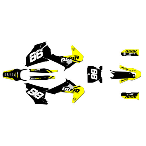 husqvarna fs450 graphics kit 2019-2022 base series yellow