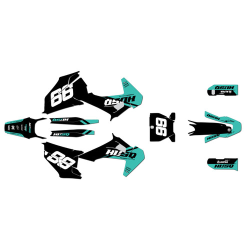 husqvarna fs450 graphics kit 2019-2022 base series teal