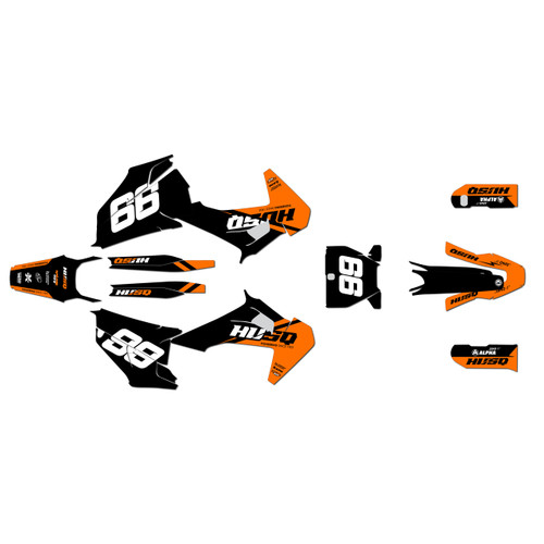 husqvarna fs450 graphics kit 2019-2022 base series orange
