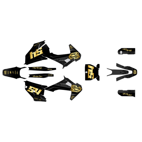 husqvarna fs450 graphics kit 2019-2022 fatality series gold
