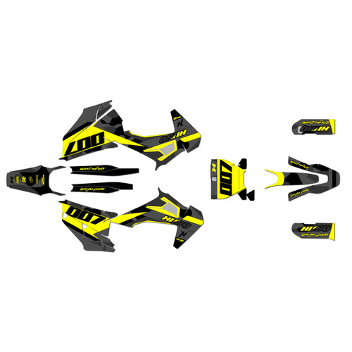 husqvarna fs450 graphics kit 2019-2022 flex series yellow
