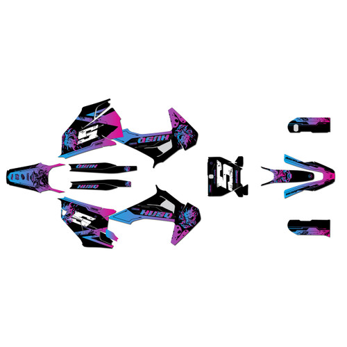 husqvarna fs450 graphics kit 2019-2022 night series magenta
