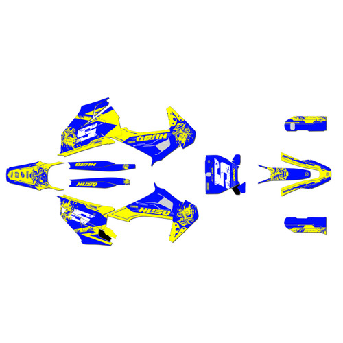 husqvarna fs450 graphics kit 2019-2022 night series yellow-shift