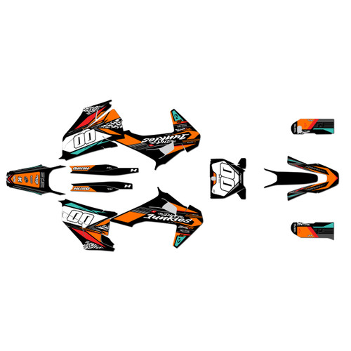 husqvarna fs450 graphics kit 2019-2022 rugged series orange