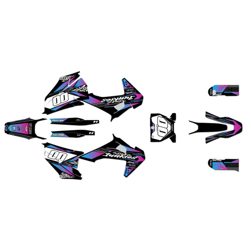 husqvarna fs450 graphics kit 2019-2022 rugged series magenta